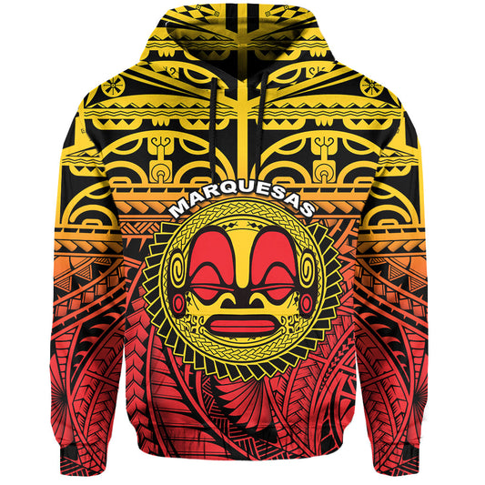Marquesas Islands Hoodie Mata Tiki Polynesian Pattern