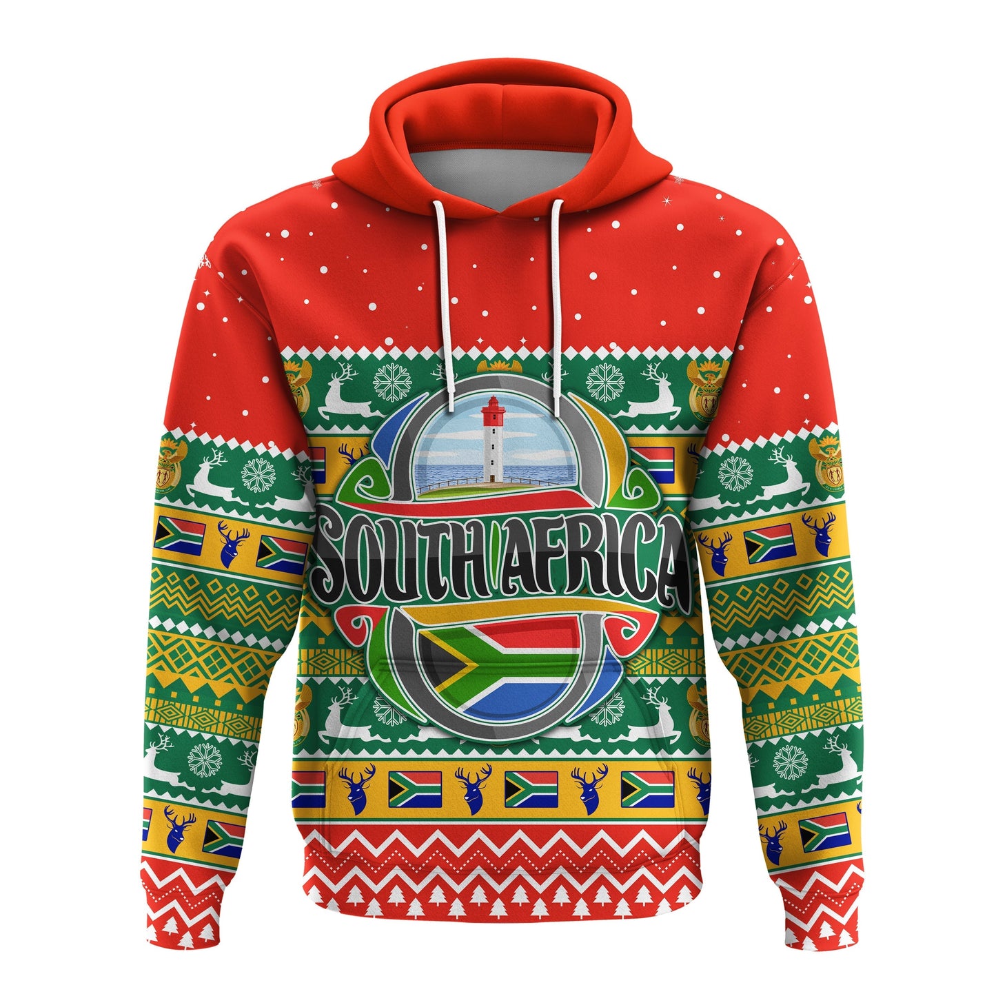 South Africa Christmas Hoodie African Springbok