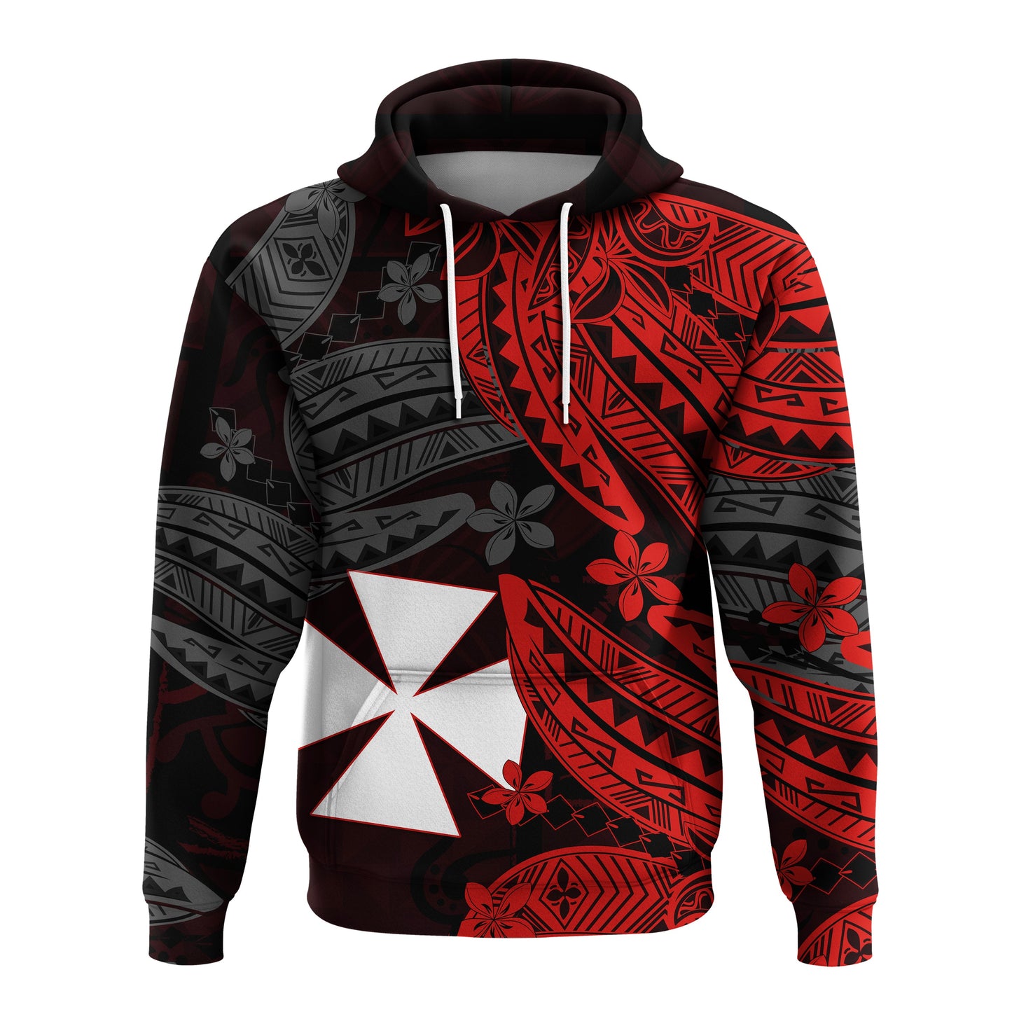 Wallis and Futuna Hoodie Enjoy Polynesian Flowers