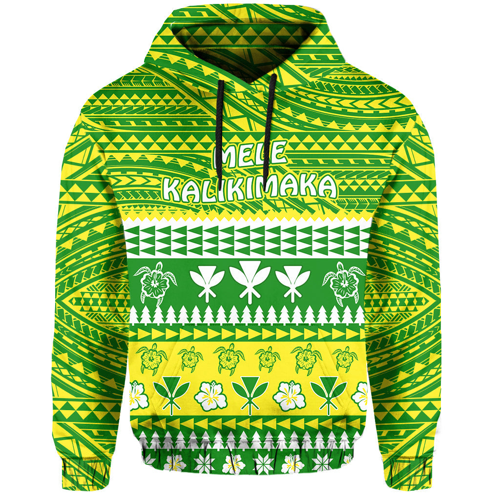 Hawaii Christmas Hoodie Polynesian Mele Kalikimaka Santa Claus