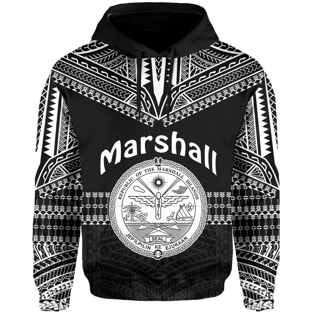 Marshall Islands Hoodie Best Tattoo Version Black