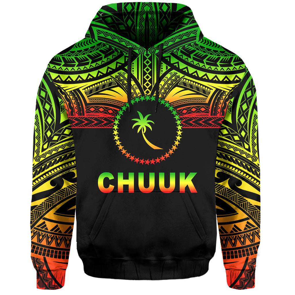 Chuuk Flag Hoodie Micronesia Style Reggae