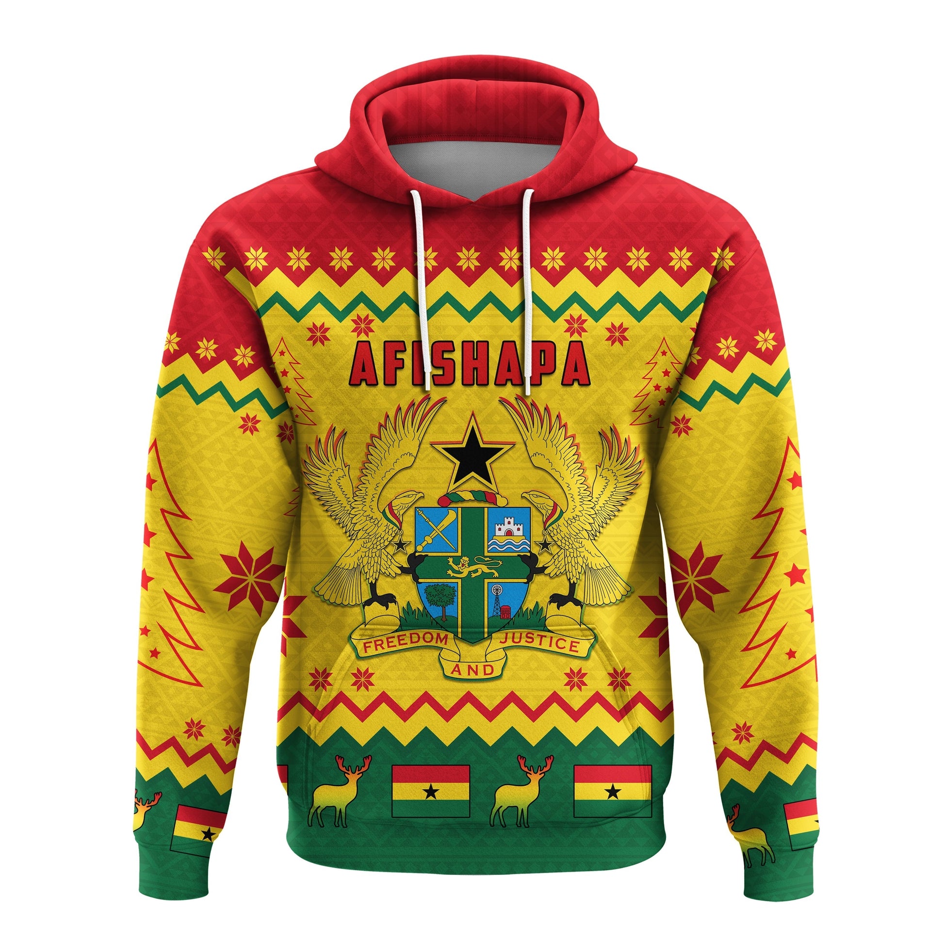 Ghana Christmas Hoodie African Pattern