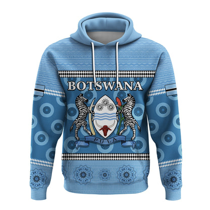 Botswana Hoodie Independence Anniversary Flag and Pattern