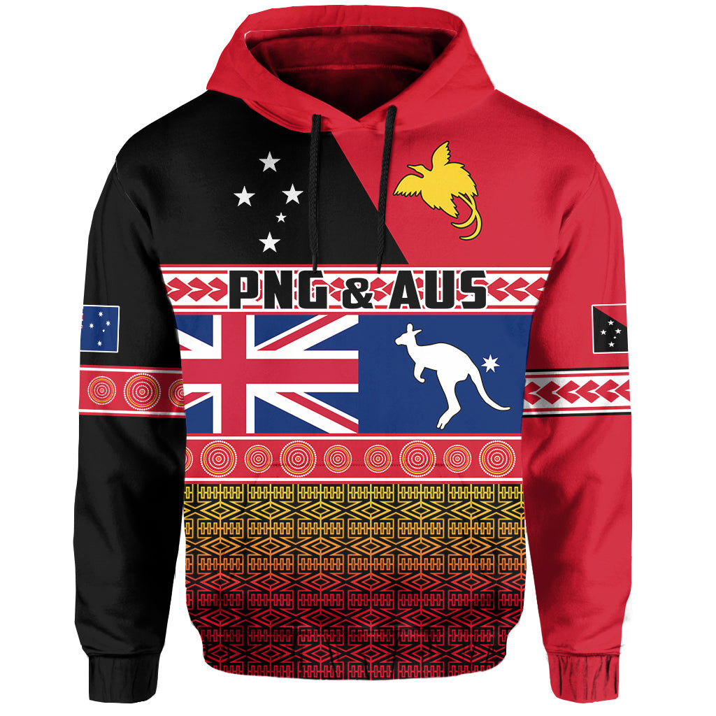 Papua New Guinea and Australia Hoodie Polynesian PNG and AUS