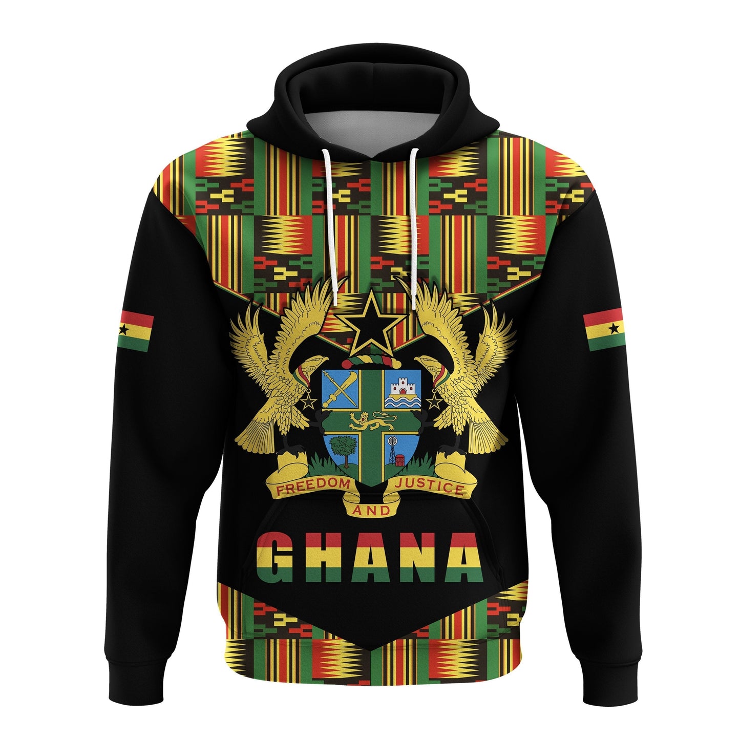 Ghana Hoodie Proud Ankara Kente
