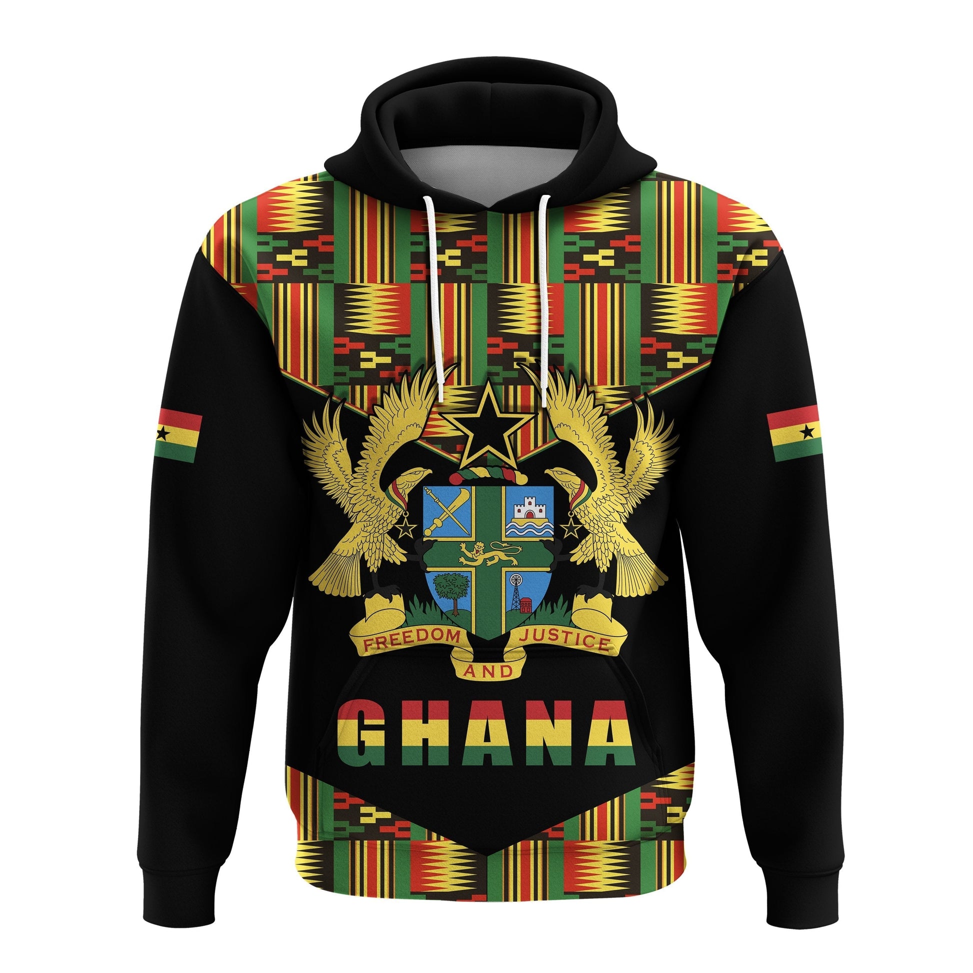 Ghana Hoodie Proud Ankara Kente
