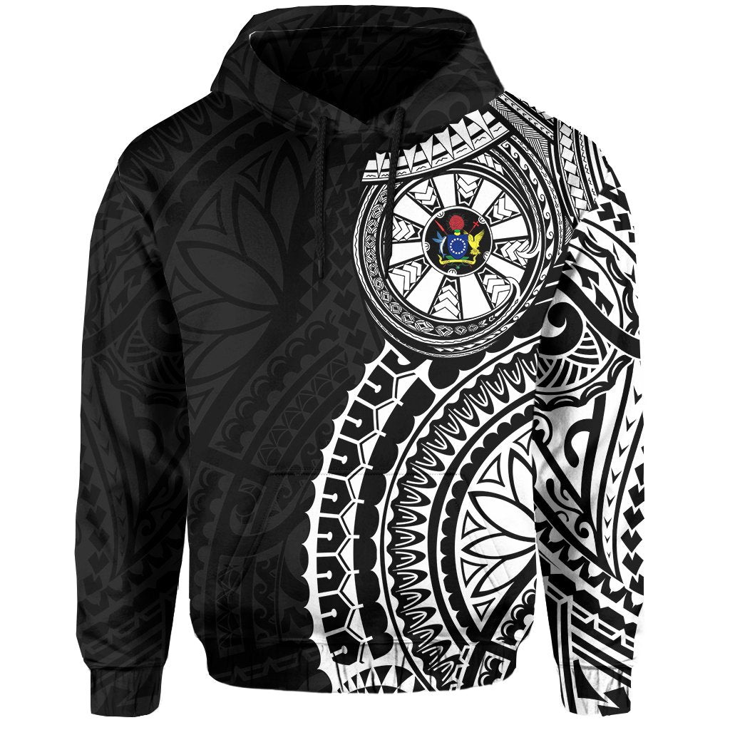Cook Islands Hoodie Polynesian Cultural Polynesian Pattern Black Hoodie