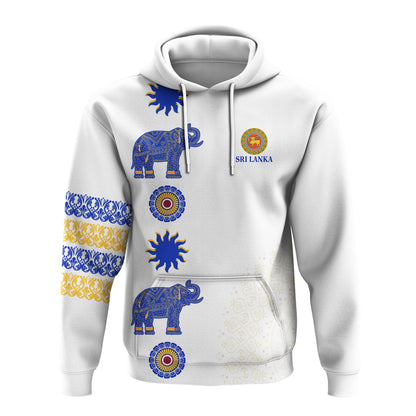 Sri Lanka Hoodie Traditional Pattern and Elephants