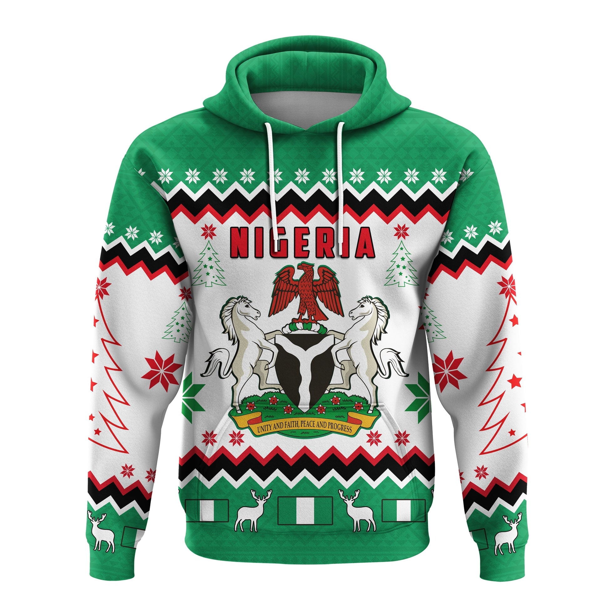 Nigeria Christmas Hoodie African Pattern