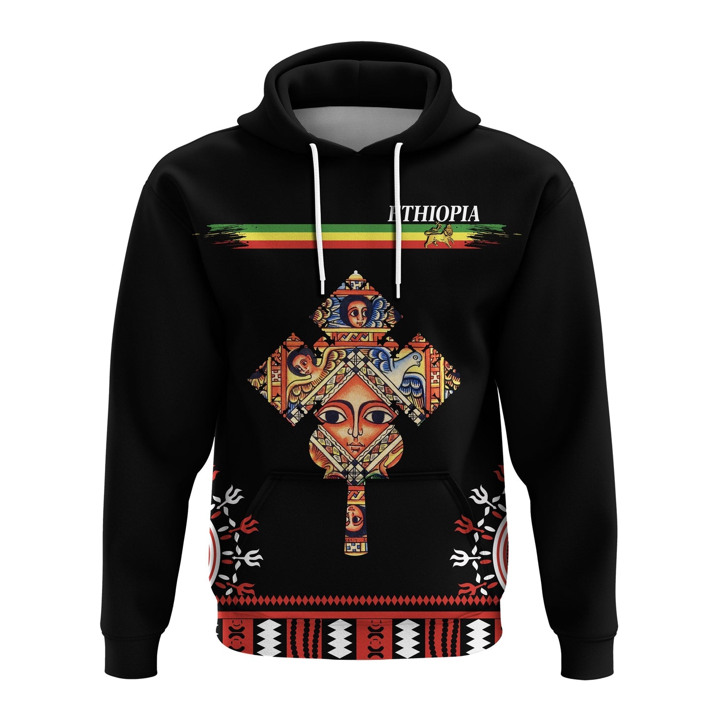 Ethiopia Hoodie Ethiopian Cross