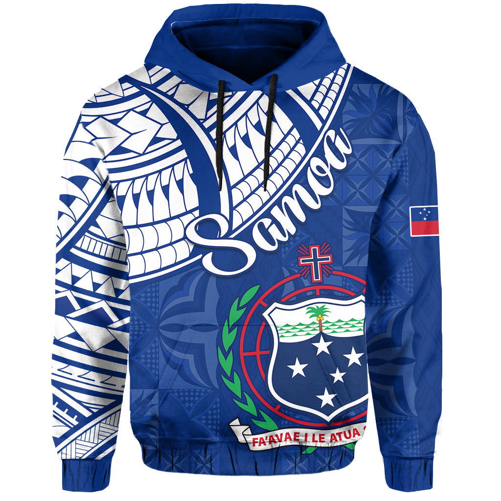 Samoa Siapo Hoodie Sporty Mix Barkcloth Panel