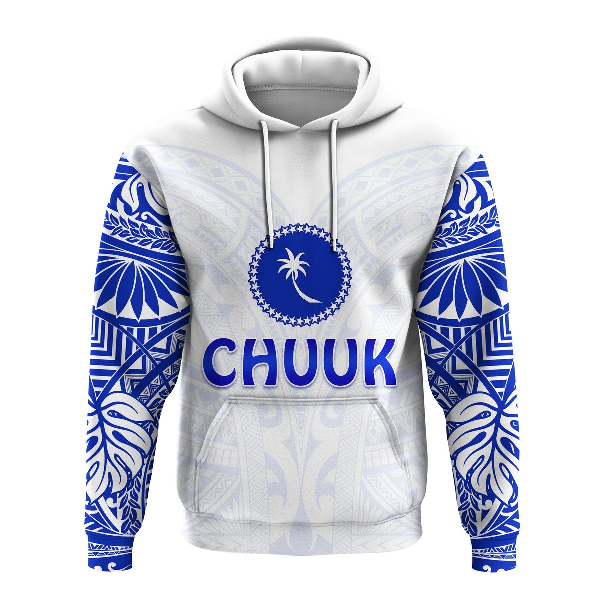 Chuuk Hoodie Micronesia Simple Pattern White