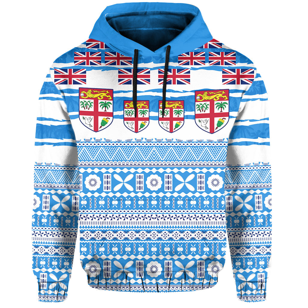 Fiji Polynesian Hoodie Fijian Tropical Flowers