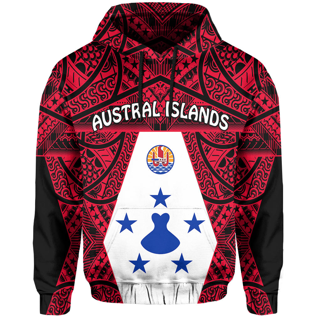 Austral Islands Hoodie Polynesian Pattern French Polynesia