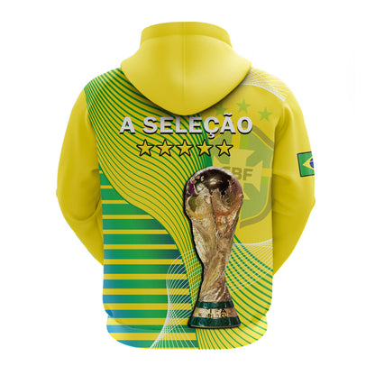 Brazil Football Hoodie Canarinha Champions WC 2022