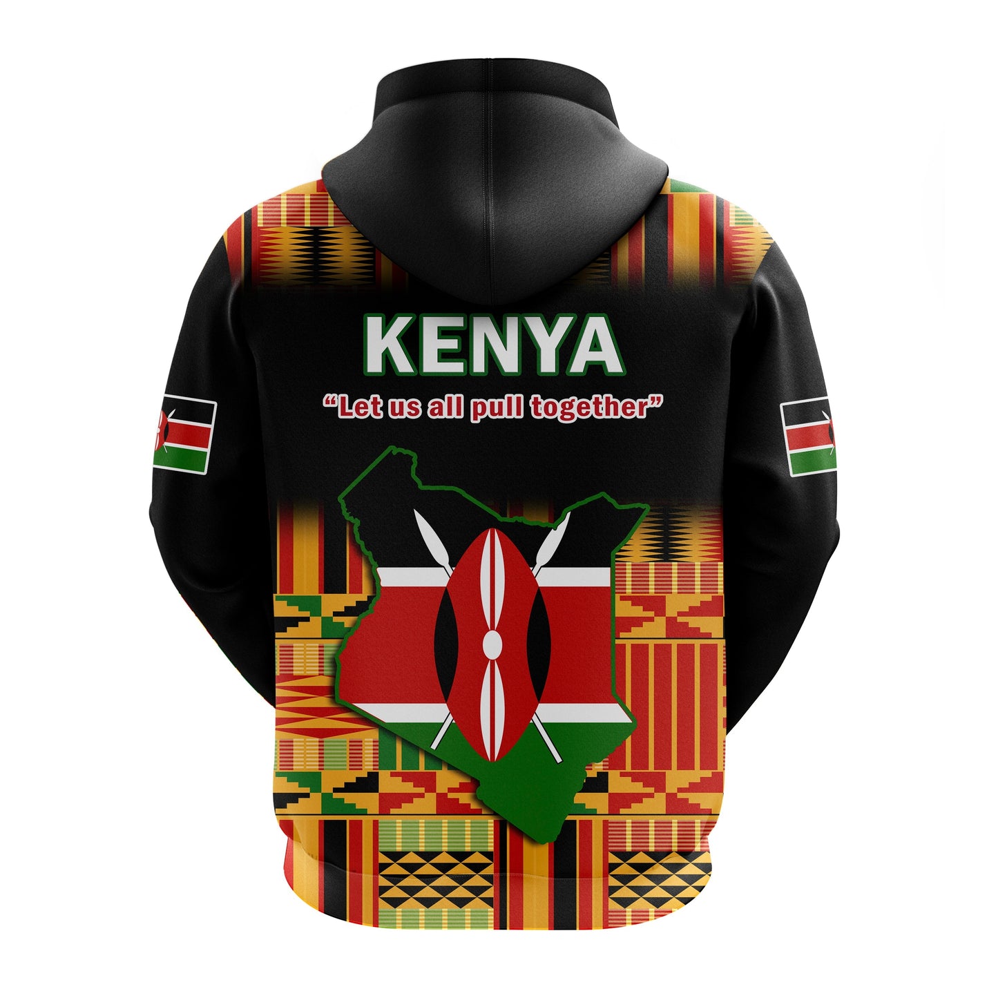 Kenya Hoodie Happy Jamhuri Day Kenyan Pattern