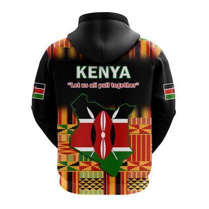 Kenya Hoodie Happy Jamhuri Day Kenyan Pattern