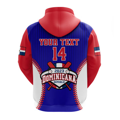 Custom Dominican Republic Baseball 2023 Hoodie Version Blue