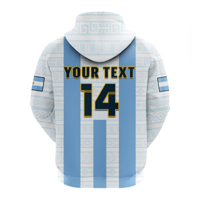 Custom Argentina Football Hoodie World Cup La Albiceleste 3rd Champions Proud