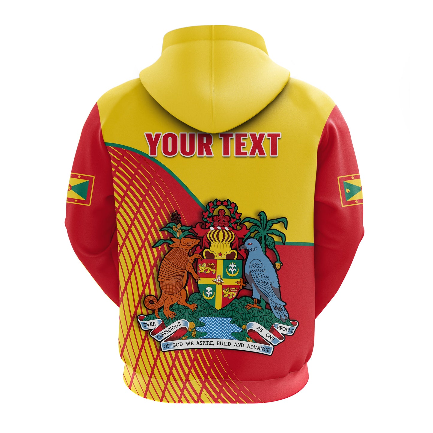 Custom Grenada Hoodie Coat Of Arms Happy 49th Independence Day