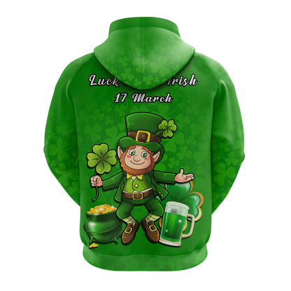 Ireland Hoodie Saint Patricks Day Happy Leprechaun And Shamrock
