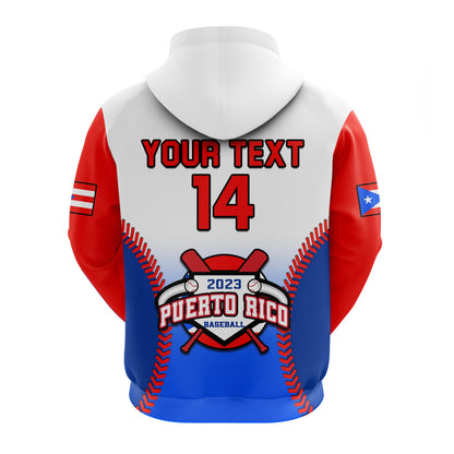 Custom Puerto Rico 2023 Hoodie Baseball Sporty Version