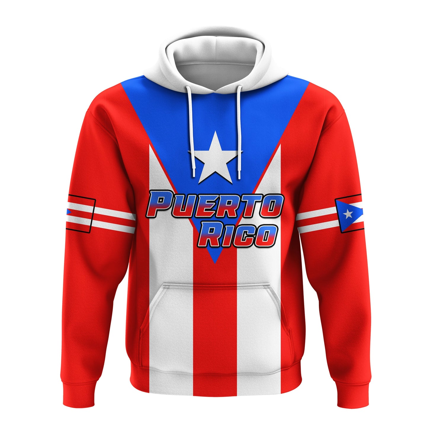 Custom Puerto Rico Hoodie Coat Of Arms Mix Flag