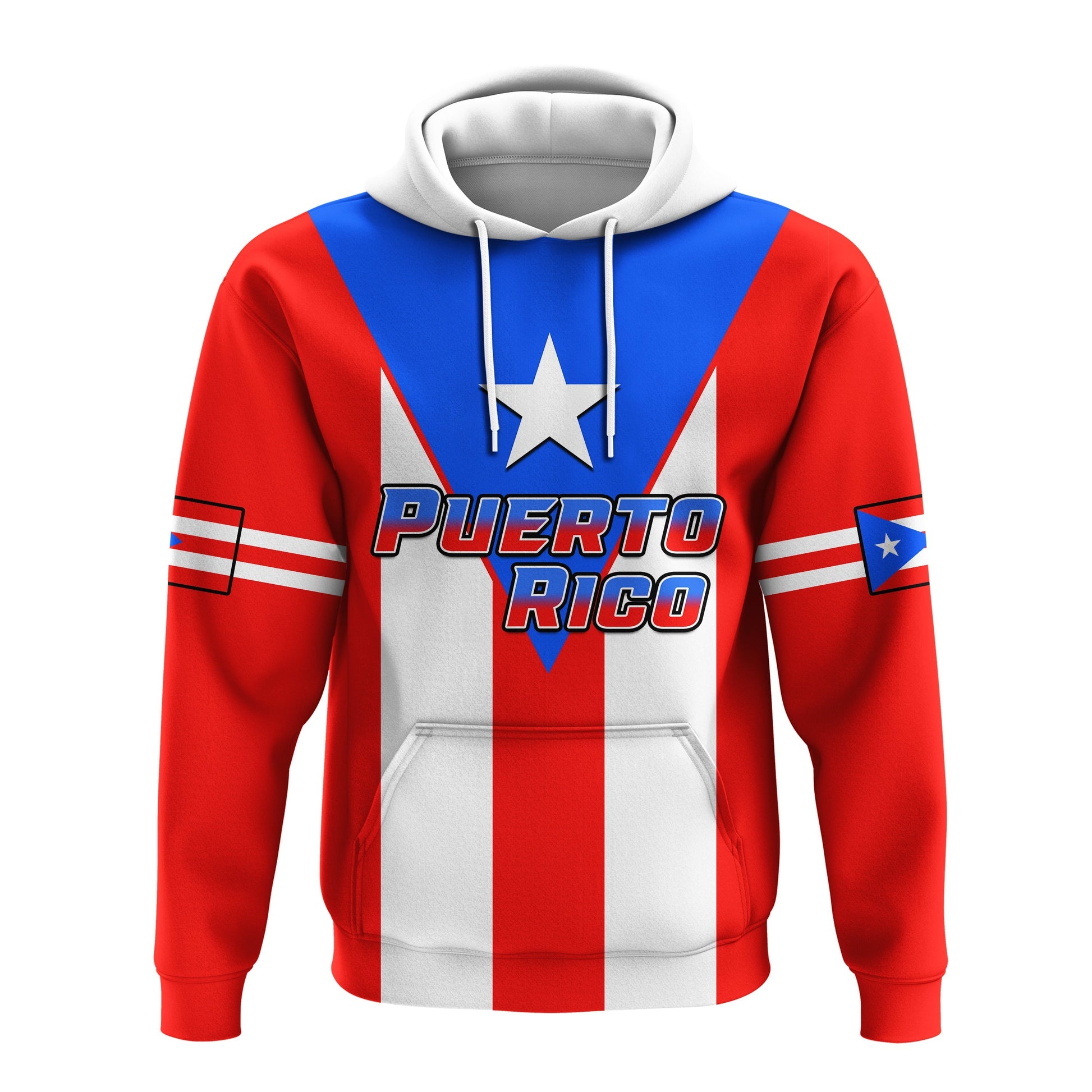 Custom Puerto Rico Hoodie Coat Of Arms Mix Flag
