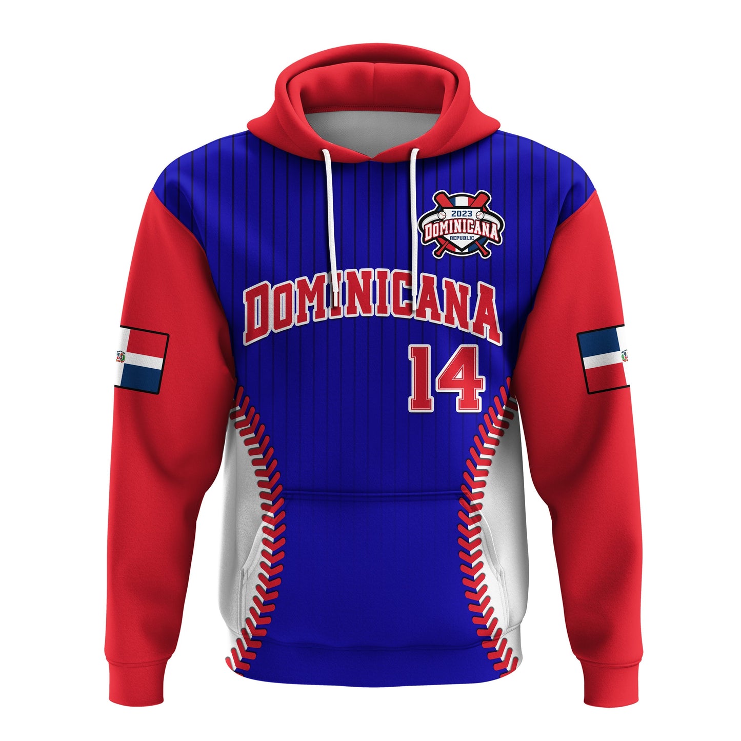 Custom Dominican Republic Baseball 2023 Hoodie Version Blue
