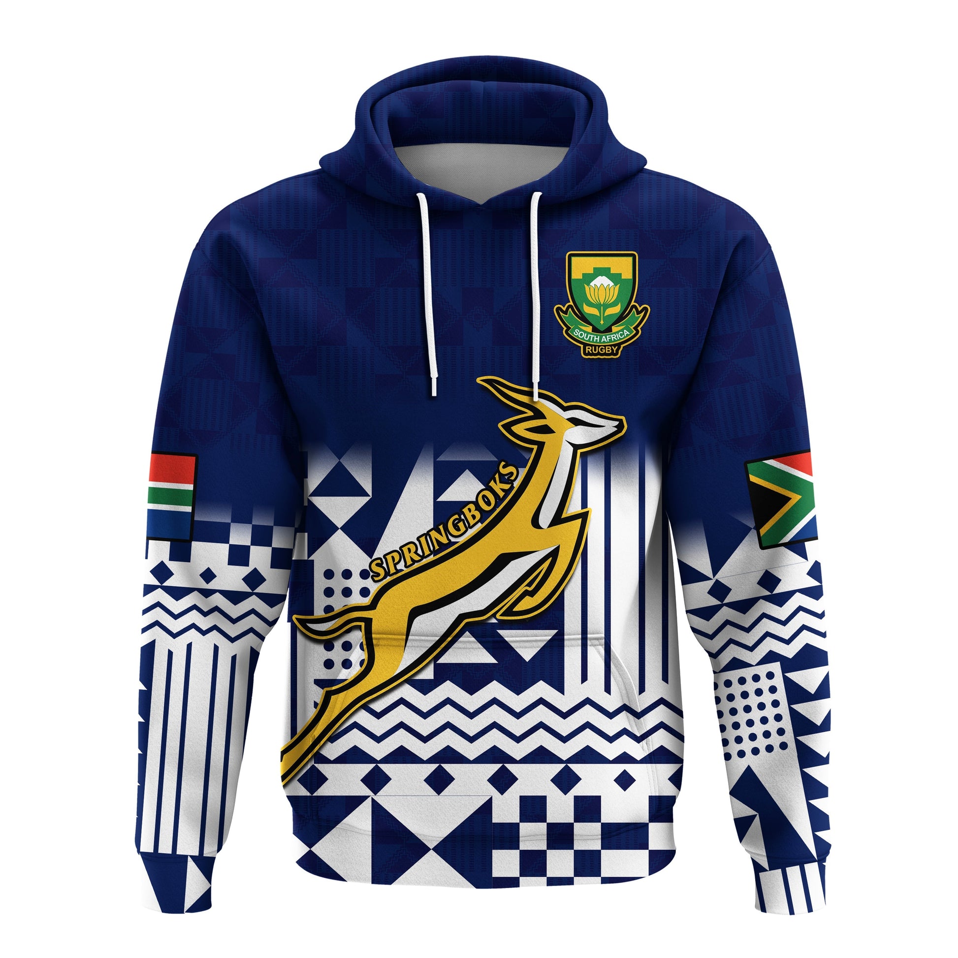 Custom South Africa Rugby Hoodie Outgoing Tour Go Springboks