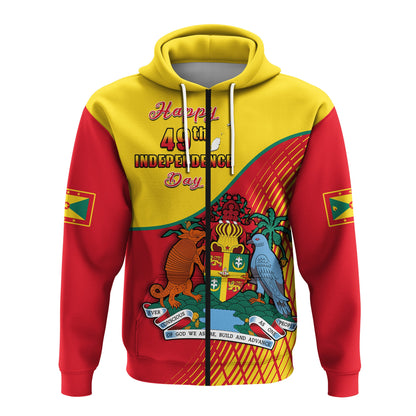 Grenada Hoodie Coat Of Arms Happy 49th Independence Day