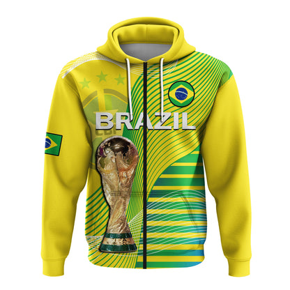 Brazil Football Hoodie Canarinha Champions WC 2022