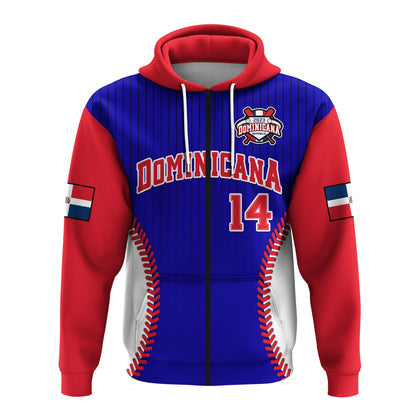 Custom Dominican Republic Baseball 2023 Hoodie Version Blue