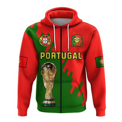 Custom Portugal Football Hoodie Champions WC 2022