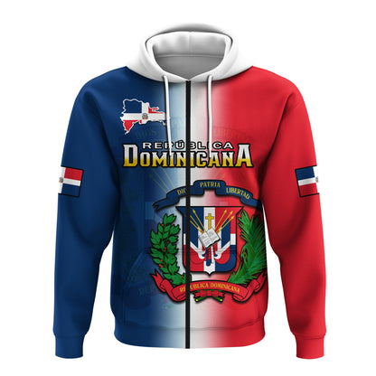Dominican Republic Hoodie Dominicana Coat Of Arms Gradient Style