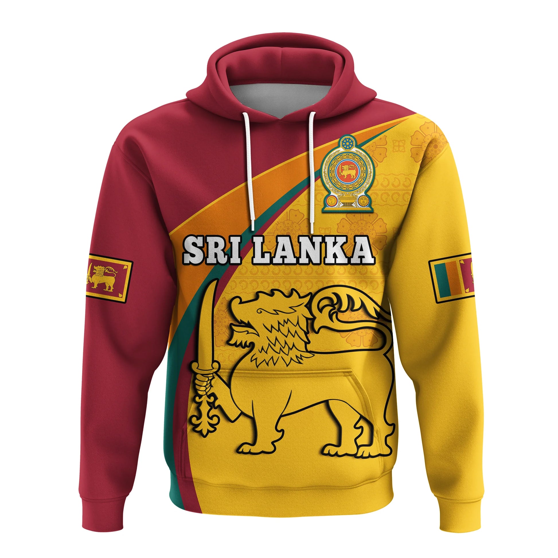Sri Lanka Hoodie Sri Lankan Pattern Happy 75 Years Of Independence