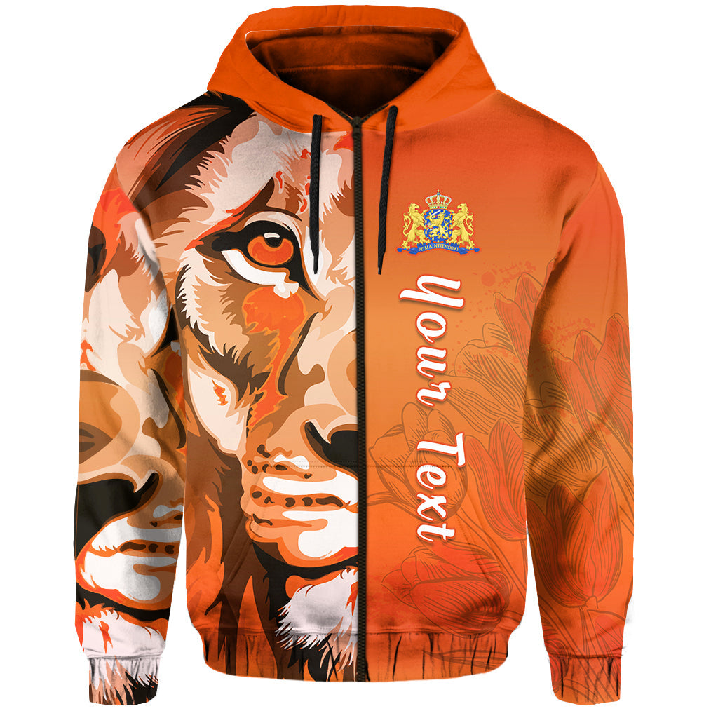 Custom Netherlands Zip Hoodie Style Lusty Dutch Lion