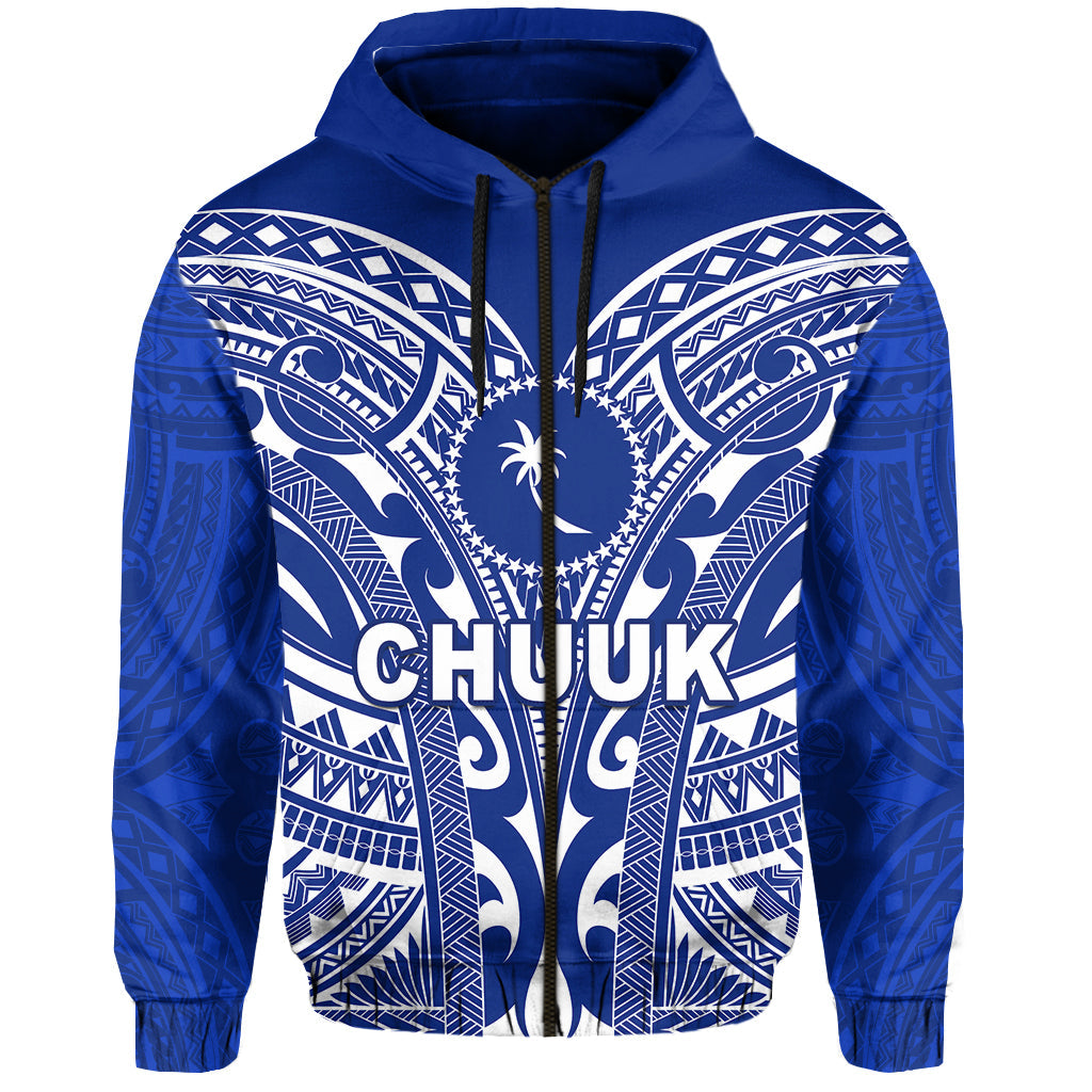 Chuuk Zip Hoodie Micronesia Simple Pattern