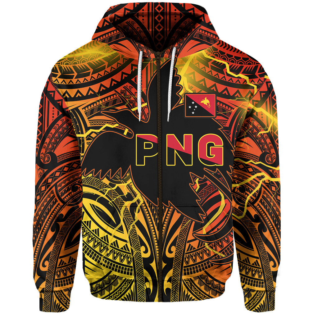 Papua New Guinea Zip Hoodie Stalwart Polynesian Special