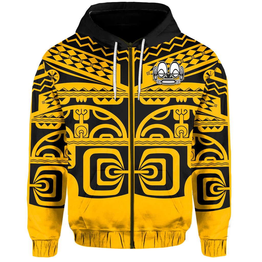 Marquesas Islands Zip Hoodie Marquesas Tattoo Version 02