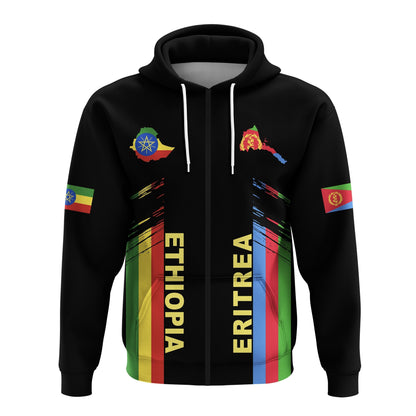 Ethiopia and Eritrea Zip Hoodie Peace