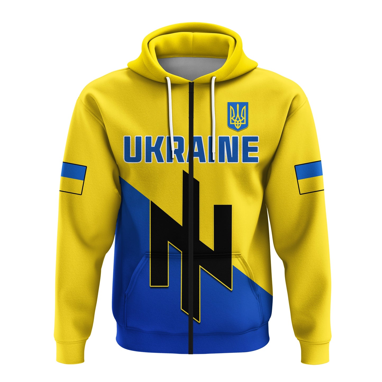 Ukraine Hoodie Style Flag Come on