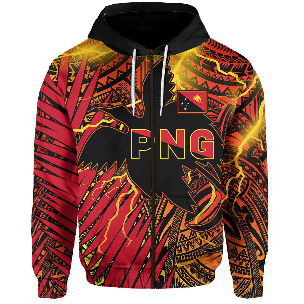 Papua New Guinea Zip Hoodie Style Stalwart Polynesian