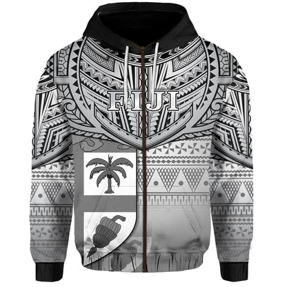 Fiji Creative Zip Hoodie Love Country Version Black