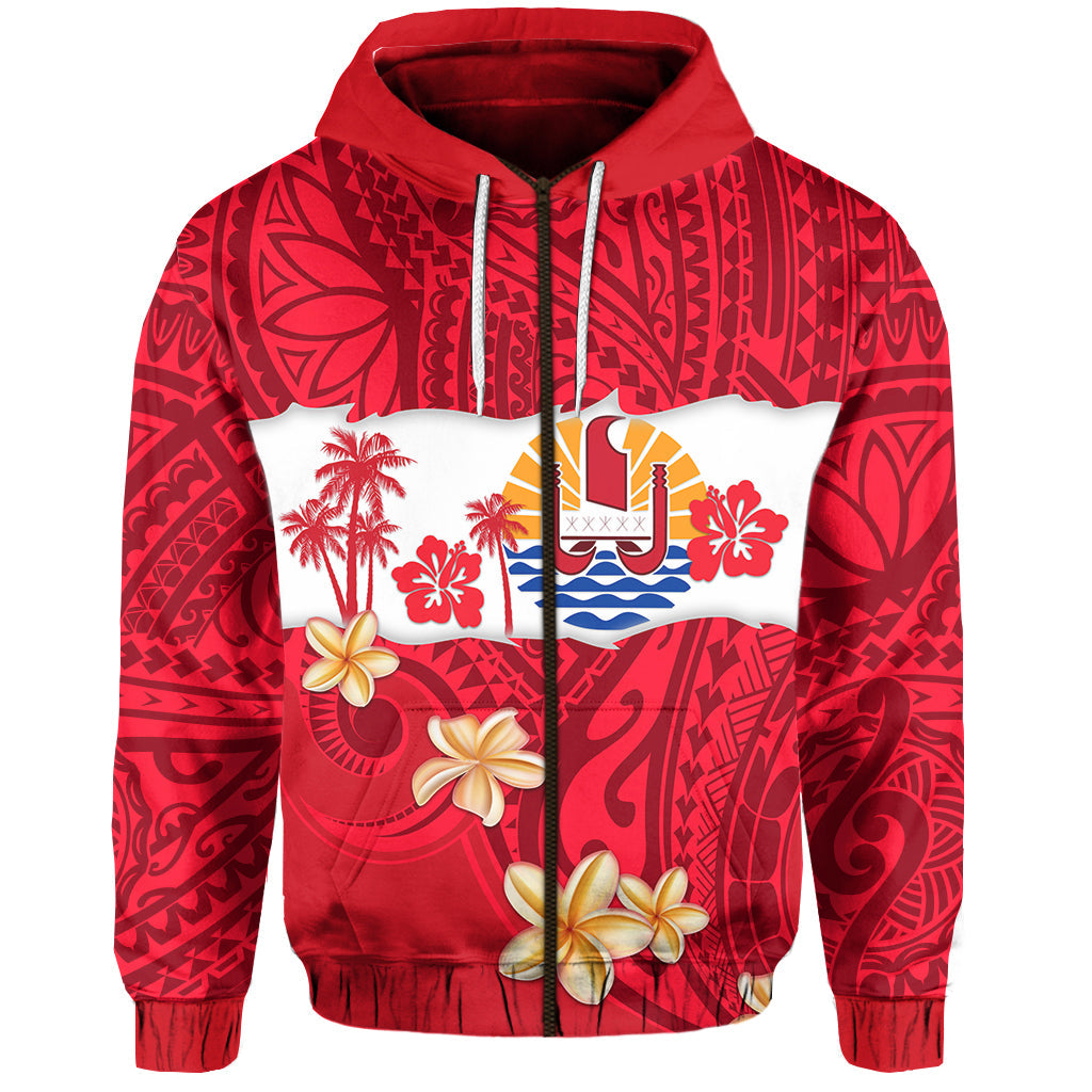Tahiti Polynesian Zip Hoodie Mythical Destination