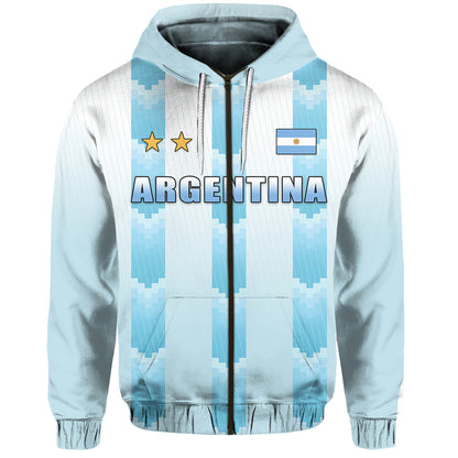Argentina Football Zip Hoodie Argentina Champions