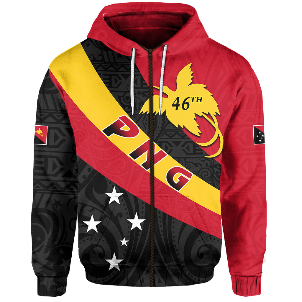 Papua New Guinea Zip Hoodie Happy Independence Day