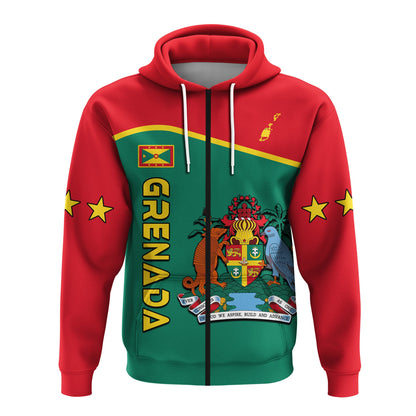 Grenada Hoodie Coat of Arms and Map Impressive