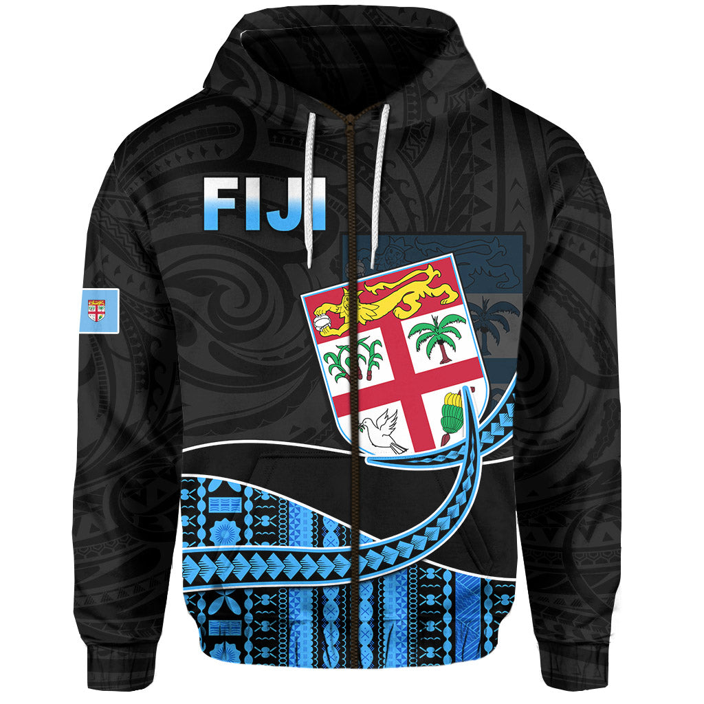 Fiji Polynesian Zip Hoodie Featured Fijian Lovers